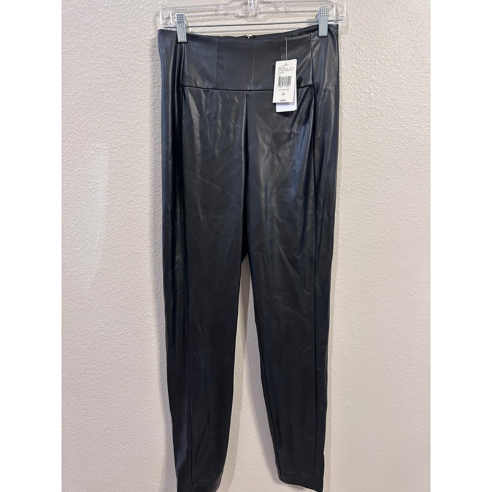 GUESS Los Angeles‎ Mirin Corset PU Leggings Jet Black A996 Faux Leather - Size M